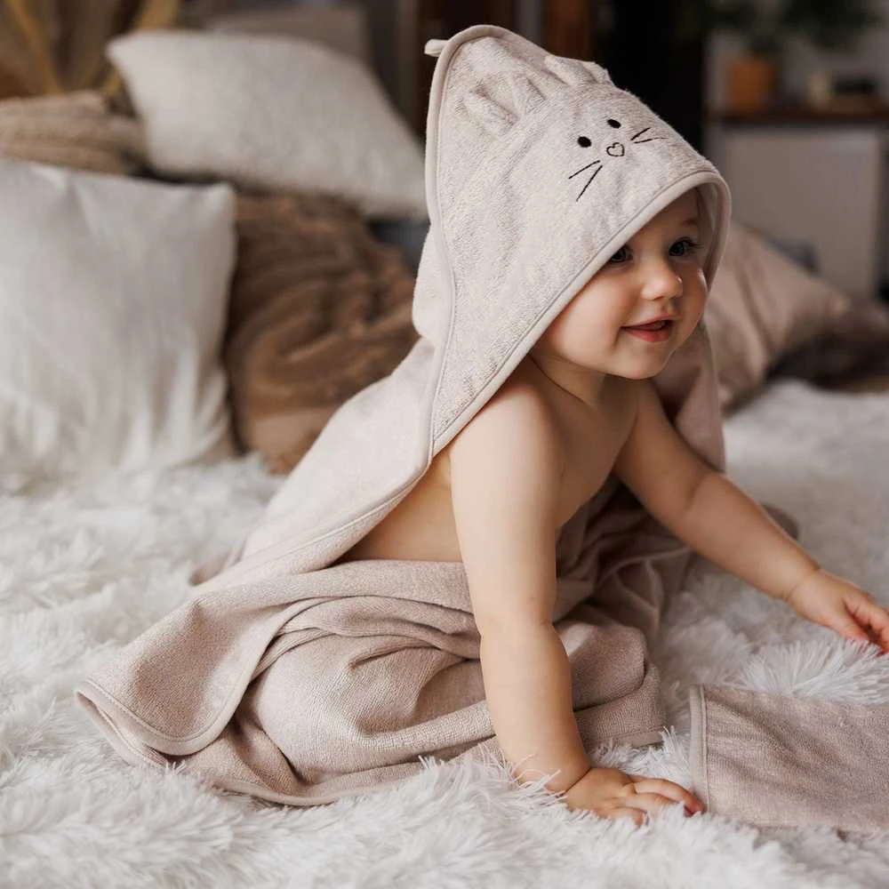Monroe BabyOno rankšluostis su gobtuvu bambukinis 100x100 rudas 1553/05 1553/05