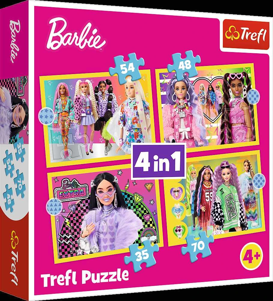 TREFL BARBIE 4 dėlionių rinkinys