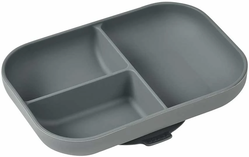 BEABA SILIKONINĖ DUGNU PRILIMPANTI 3 SKYRIŲ LĖKŠTĖ, MINERAL