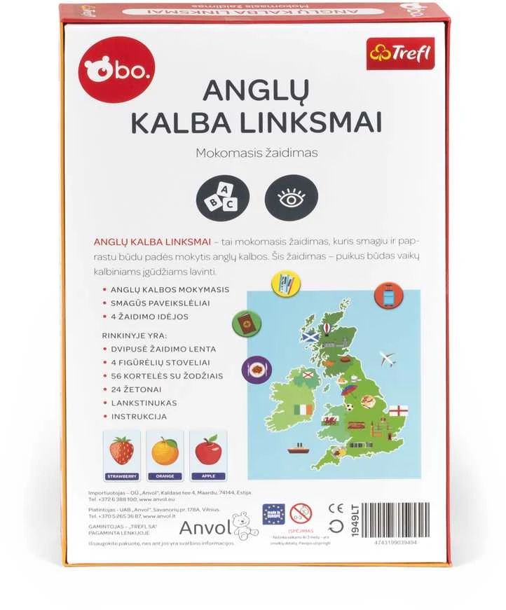 bo. Mokomasis žaidimas „Anglų kalba linksmai“, lietuvių k.