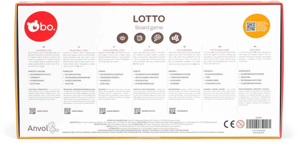 bo. Stalo žaidimas „Loto“