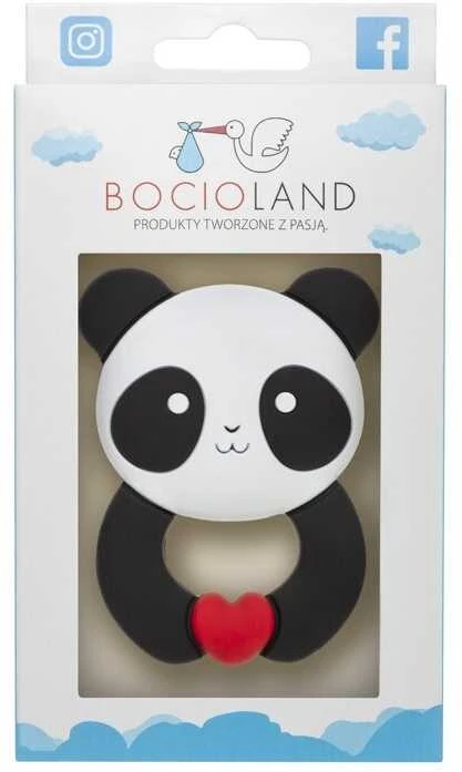 Bocioland silikoninis kramtukas, panda, BOC0511