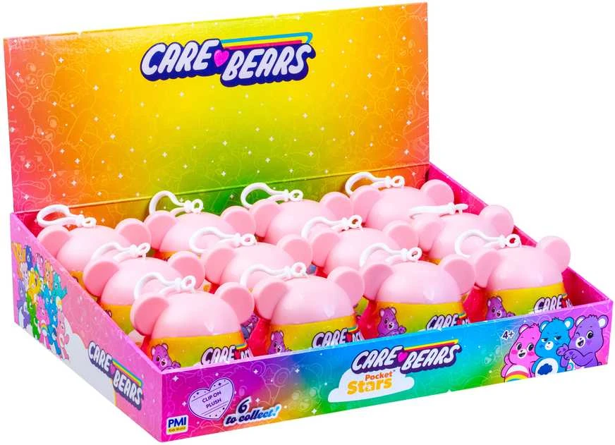 CARE BEARS Prisegamas pliušinis herojus kapsulėje, 15 cm