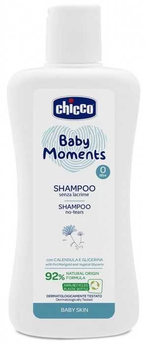CHICCO Šampūnas BABY MOMENTS, 200 ml