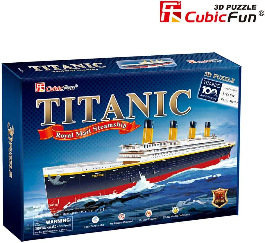 CUBICFUN 3D dėlionė (didelė) „Titanikas“