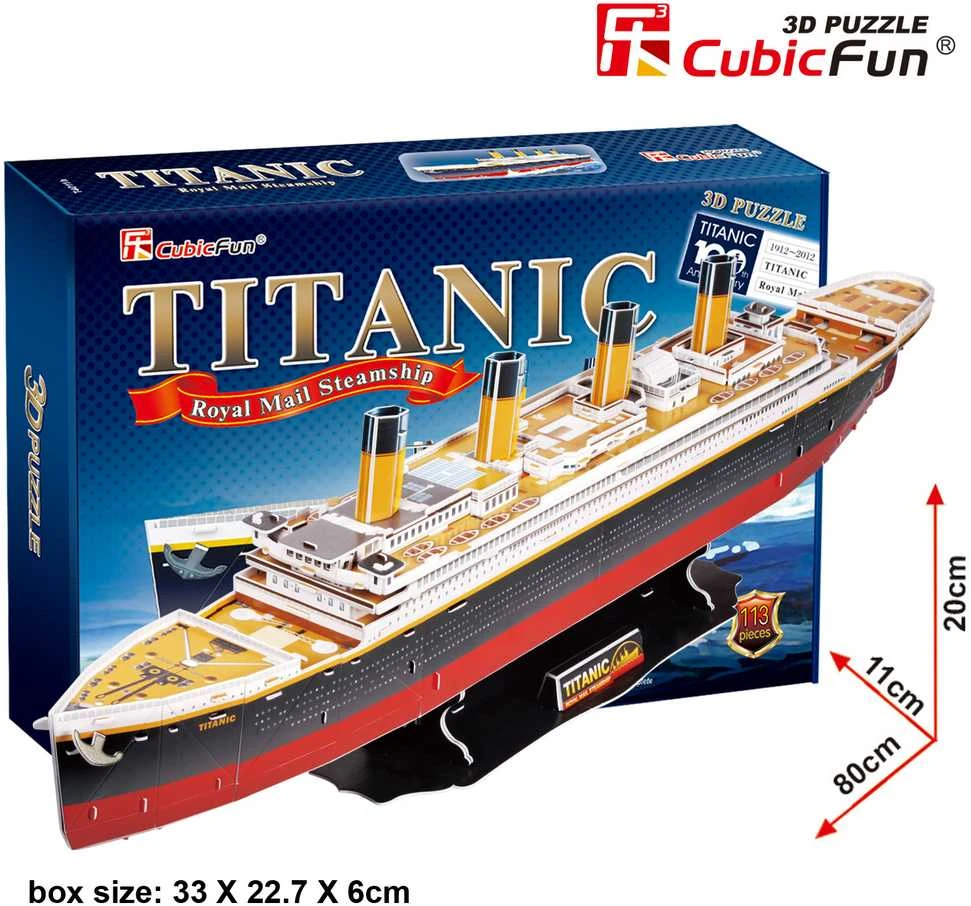 CUBICFUN 3D dėlionė (didelė) „Titanikas“