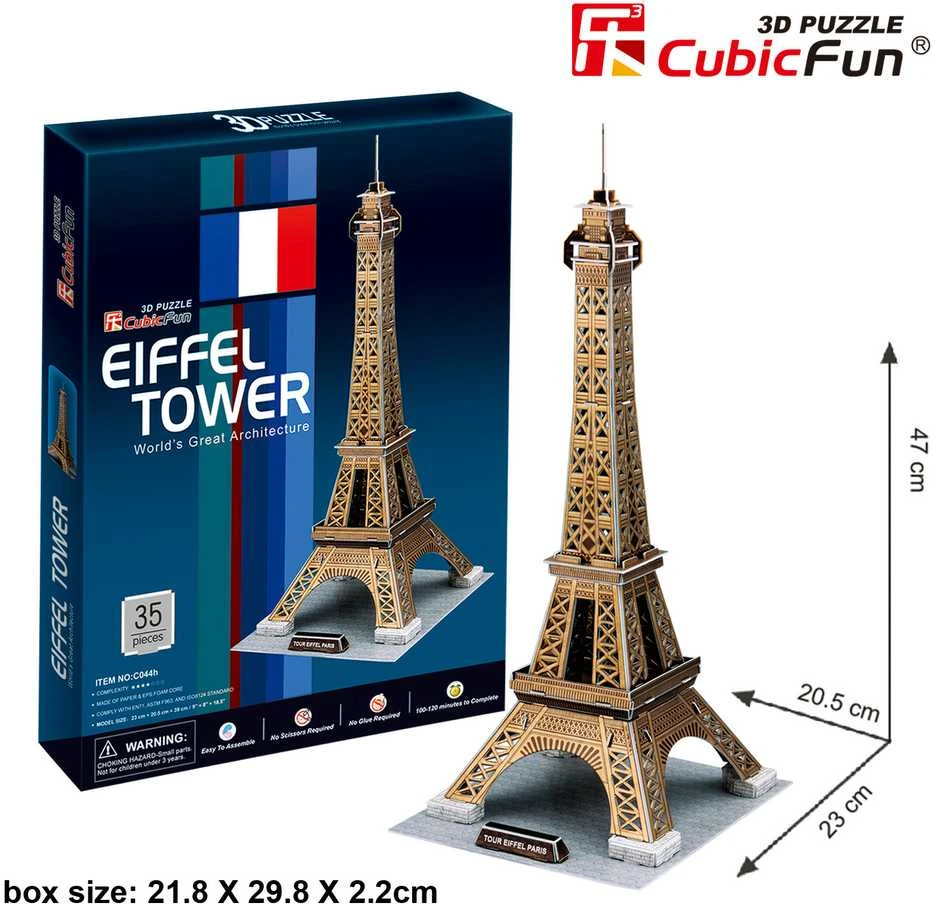 CUBICFUN 3D dėlionė „Eifelio bokštas“