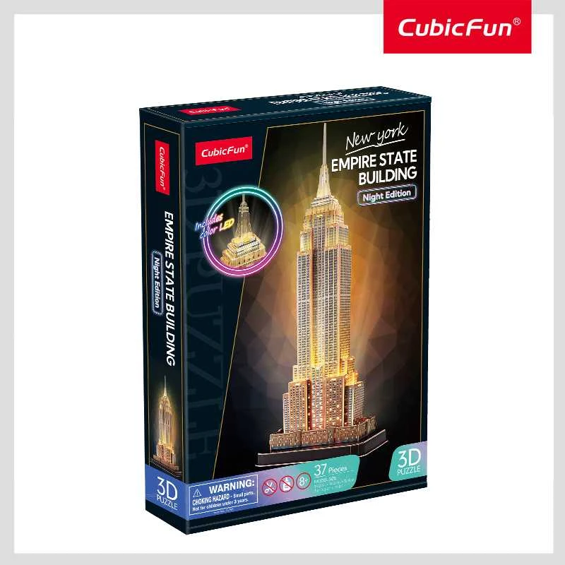 Puzzle CUBIC FUN CUBICFUN 3D dėlionė „Empire State pastatas“ (LED)