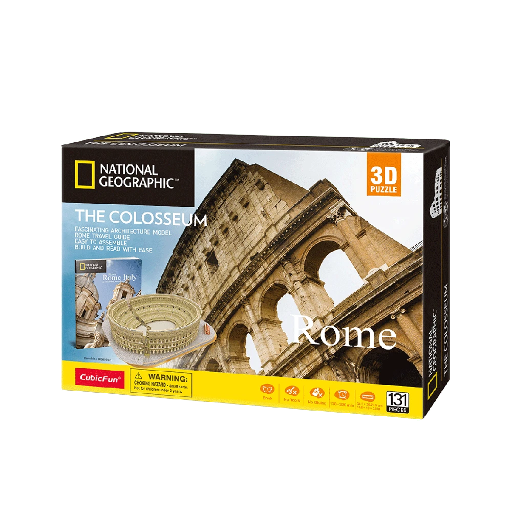 CUBICFUN 3D dėlionė iš serijos „National Geographic“ - „Koliziejus“