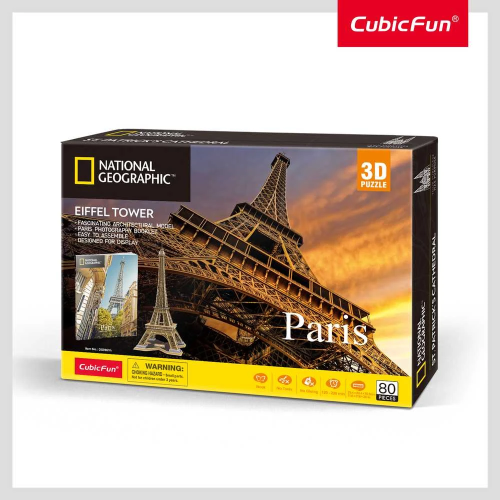 CUBICFUN 3D dėlionė „NatGeo: Eifelio bokštas“
