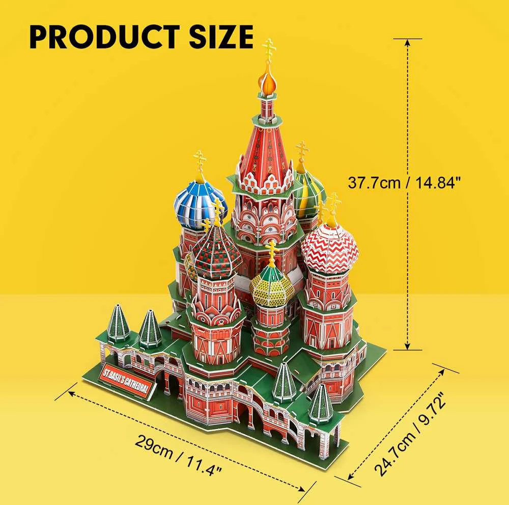 CUBICFUN 3D dėlionė „NatGeo: Šv. Bazilijaus katedra“