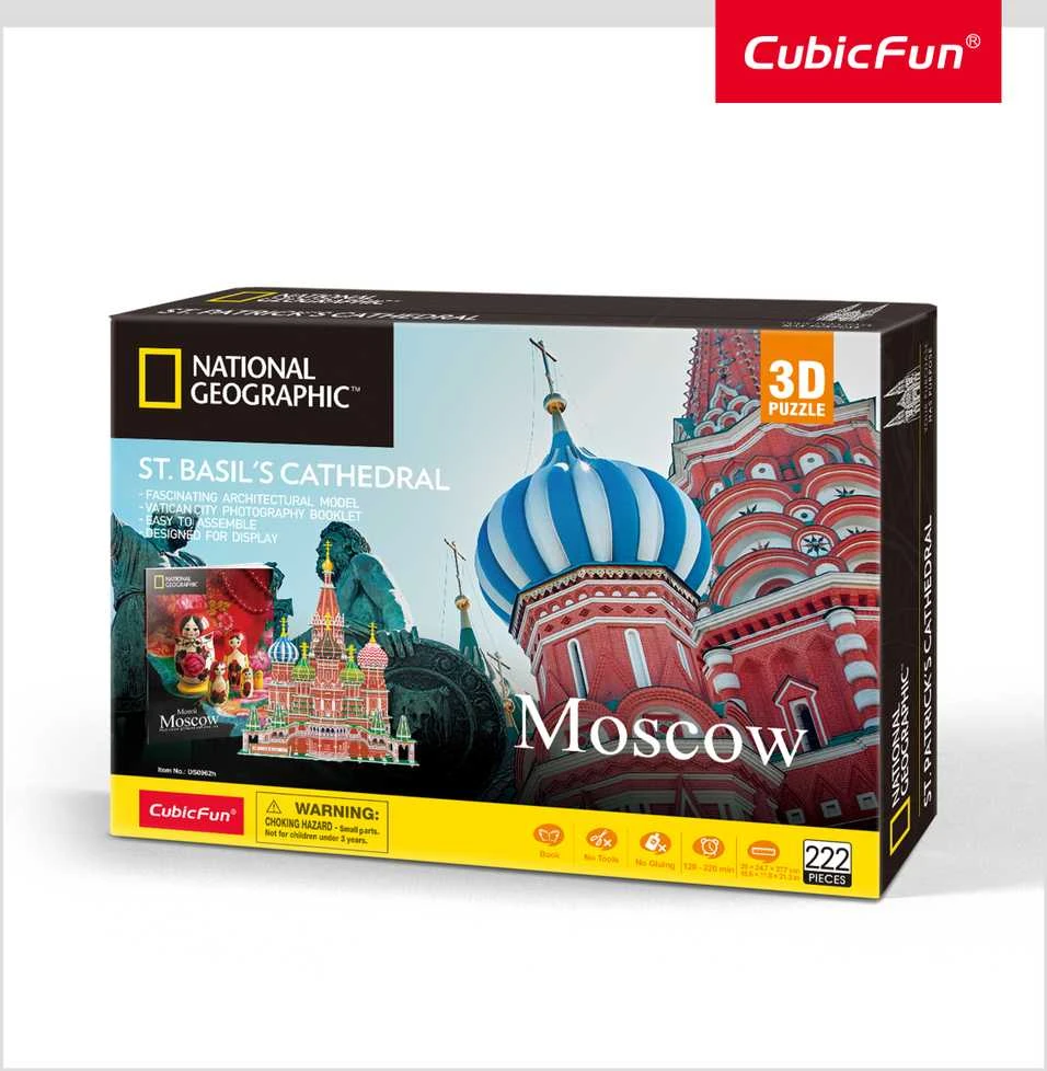CUBICFUN 3D dėlionė „NatGeo: Šv. Bazilijaus katedra“