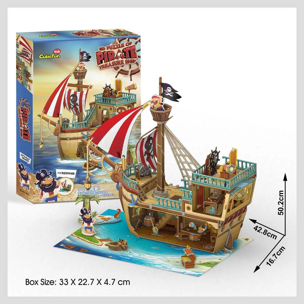 CUBICFUN 3D dėlionė „Piratų laivas“