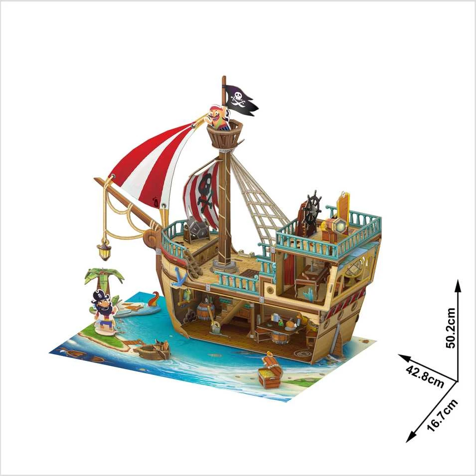 CUBICFUN 3D dėlionė „Piratų laivas“