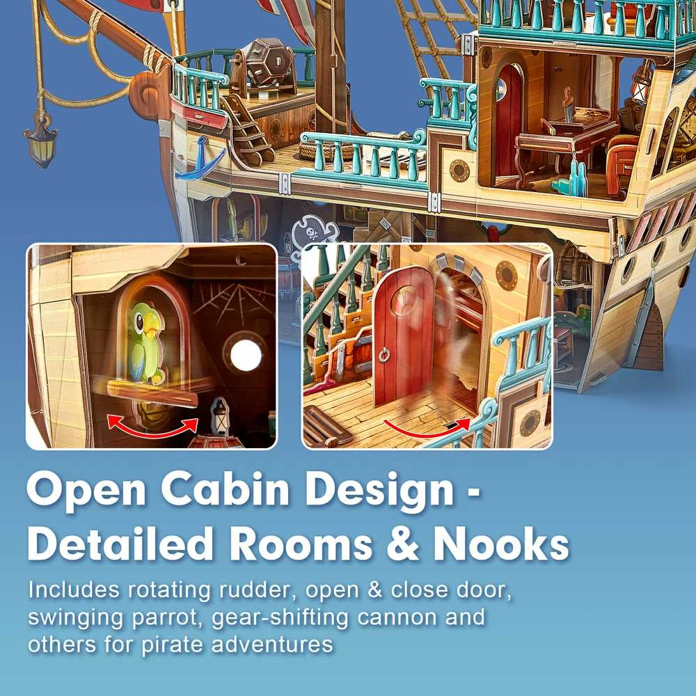 CUBICFUN 3D dėlionė „Piratų laivas“