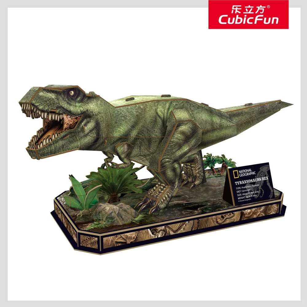 CUBIC FUN National Geographic 3D dėlionė „Tiranozauras REX“