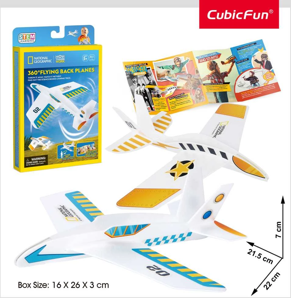 Dėlionė CubicFun CUBIC FUN National Geographic 3D-palapeli "360° Lėktuvėliai Bumerangai"