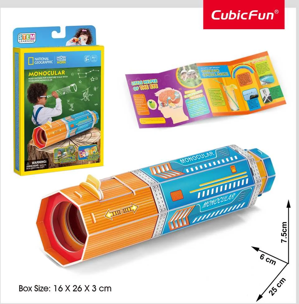 Dėlionė CubicFun CUBIC FUN National Geographic 3D palapinė „Monoklis“