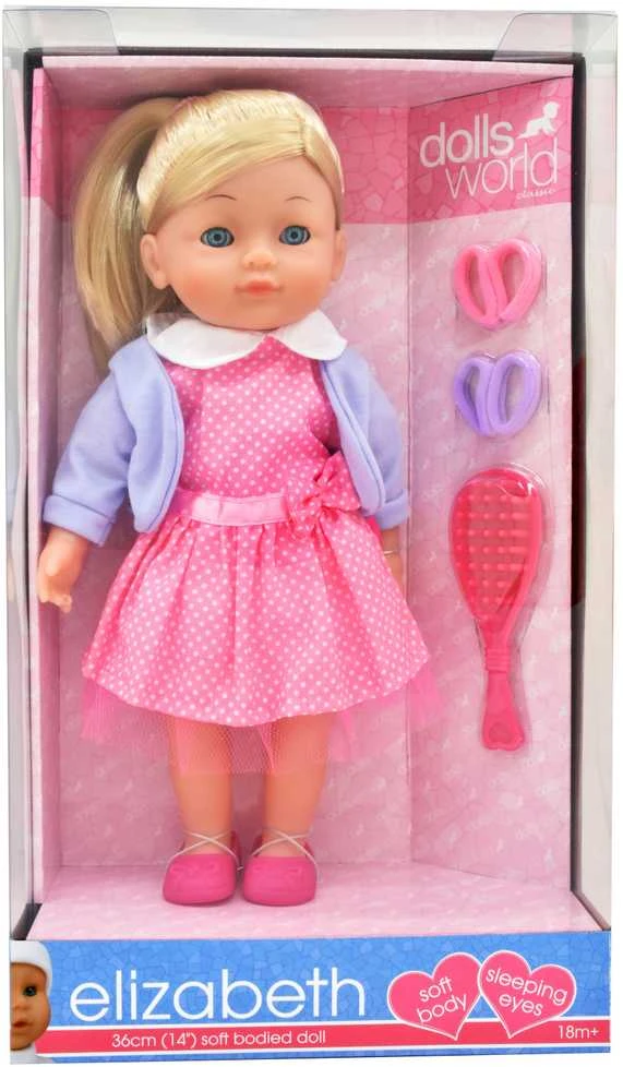 DOLLSWORLD Lėlytė Elizabeth, 36 cm