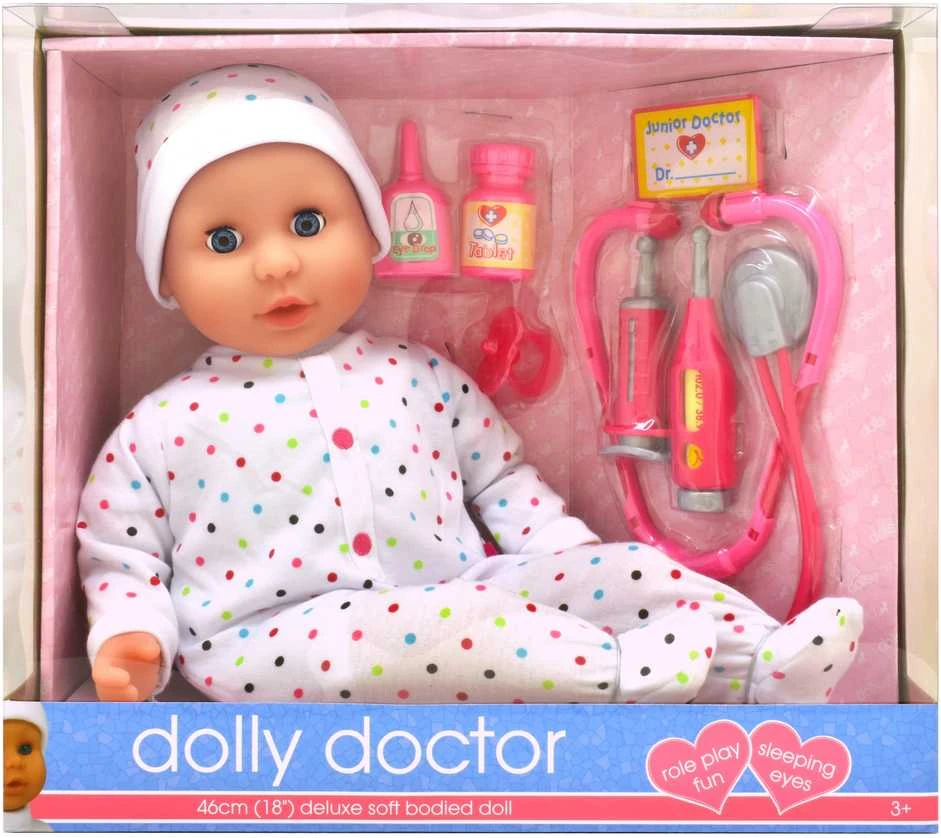 DOLLSWORLD Lėlytės Dolly gydymo rinkinys, 46 cm