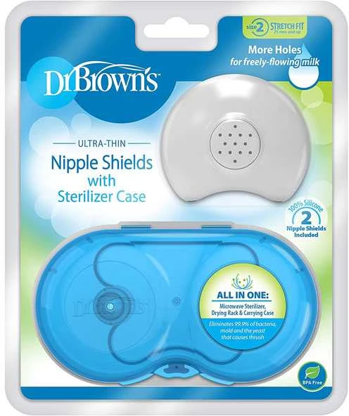 DR. BROWN'S antspeniai su sterilizavimo dėžute, iki 24 mm, 2 vnt.