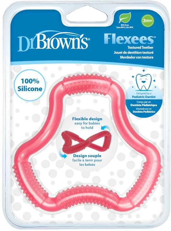 DR. BROWN'S ergonominis A formos kramtukas, rožinis