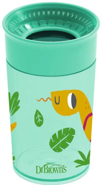 DR. BROWN'S 360 Tumbleris puodelis be snapelio, rožinis, be rankenos, 300 ml