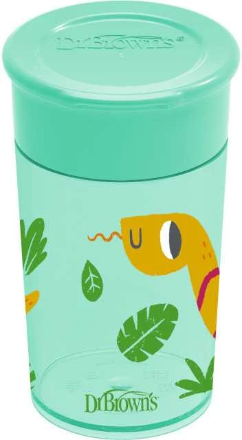 DR. BROWN'S 360 Tumbleris puodelis be snapelio, rožinis, be rankenos, 300 ml