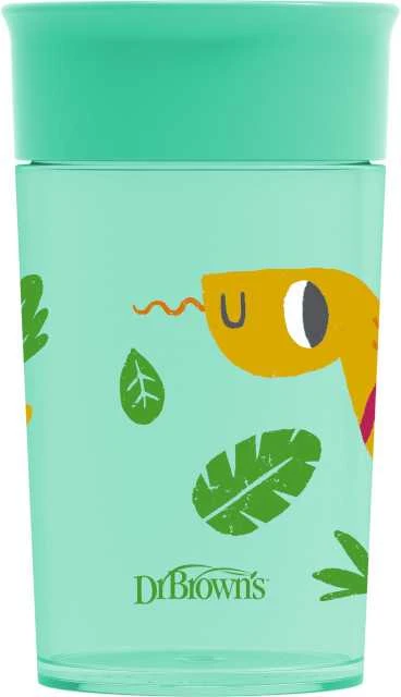 DR. BROWN'S 360 Tumbleris puodelis be snapelio, rožinis, be rankenos, 300 ml