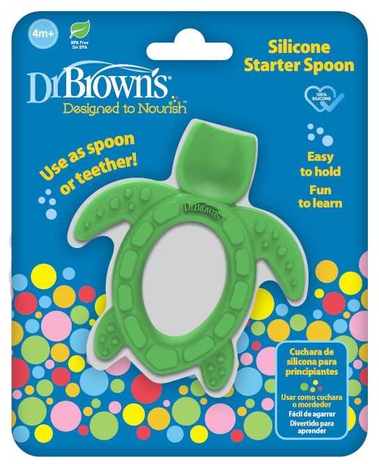DR. BROWN'S pirmasis silikoninis šaukštelis-kramtukas VĖŽLYS