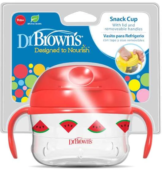 DR. BROWN'S sausų užkandžių indelis, raudonas