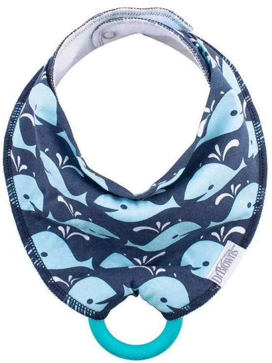 DR. BROWN'S seilinukas kaklaskarė su silikoniniu kramtuku WHALE
