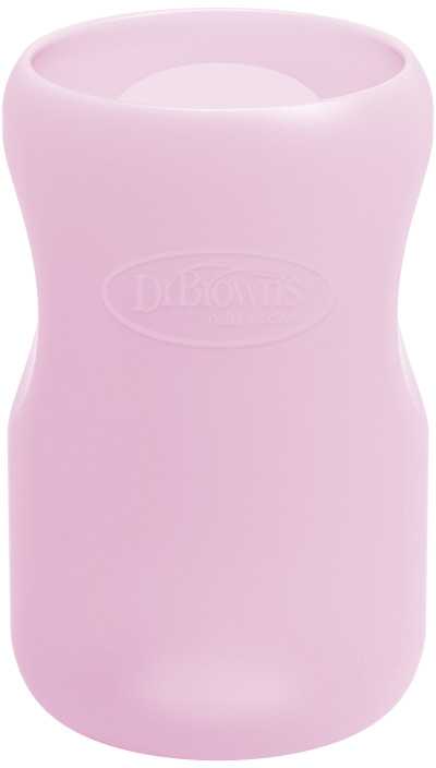 DR. BROWN'S silikoninė rankovė stikliniam 270 ml plataus kaklelio buteliukui, rožinė