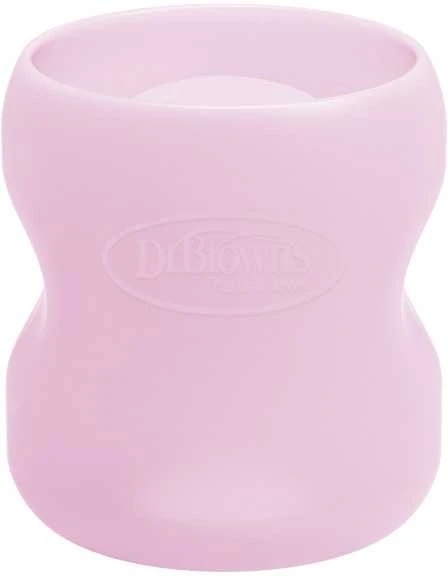 DR. BROWN'S silikoninė rankovė stikliniam 150 ml plataus kaklelio buteliukui, rožinė