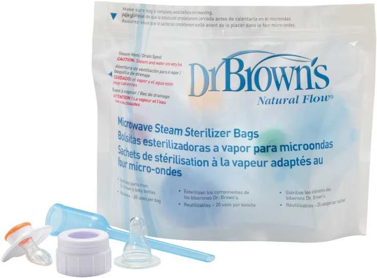 DR. BROWN'S sterilizavimo maišeliai mikrobangų krosnelei, 5 vnt.