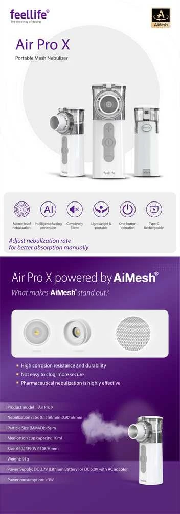 Feellife nešiojamas inhaliatorius Air Pro X