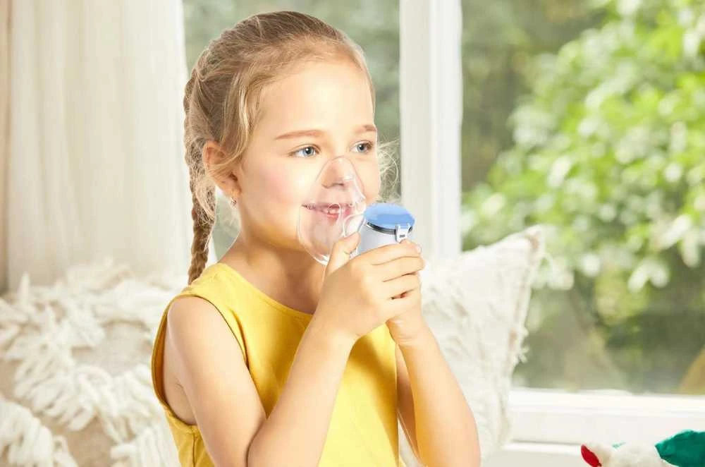 FEELLIFE nešiojamas vaikiškas inhaliatorius AIR KIDS, mėlynas