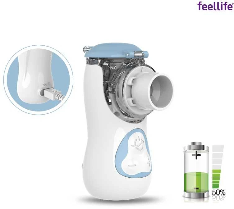 FEELLIFE nešiojamas vaikiškas inhaliatorius AIR KIDS, mėlynas