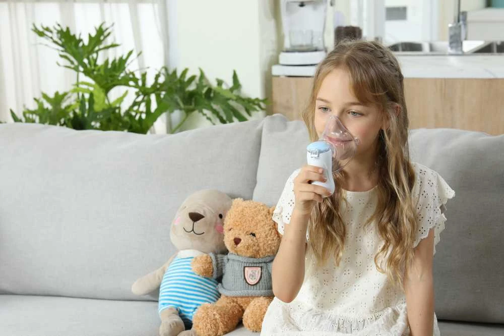FEELLIFE nešiojamas vaikiškas inhaliatorius AIR KIDS, mėlynas