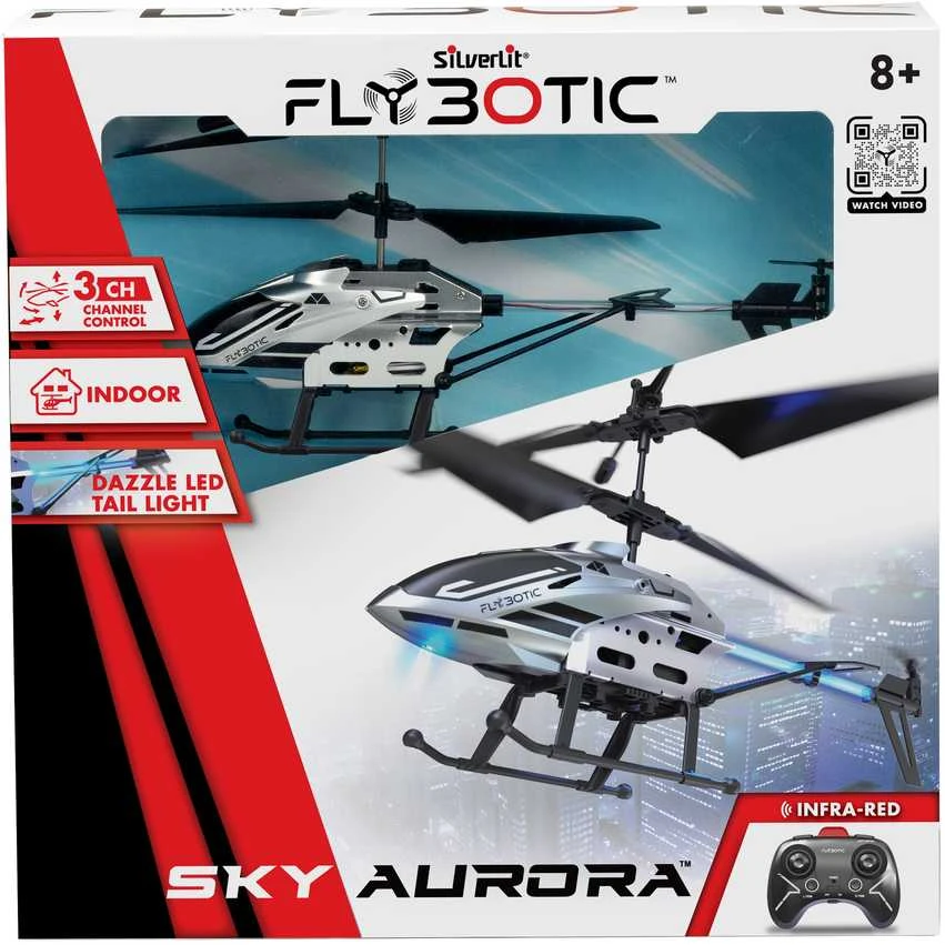 FLYBOTIC Radijo bangomis valdomas sraigtasparnis SKY AURORA, 21 cm