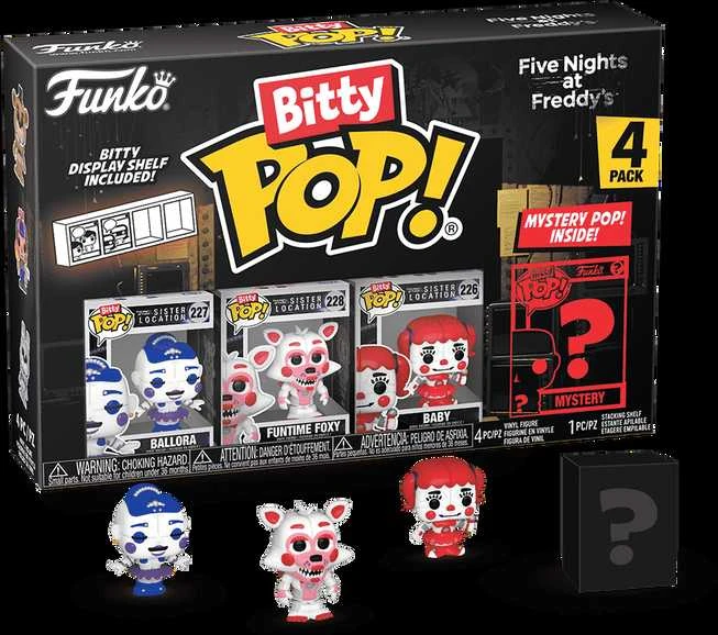 FUNKO Bitty POP! Figūrėlių rinkinys: Five Nights at Freddy´s, ~3 cm (4 vnt.)