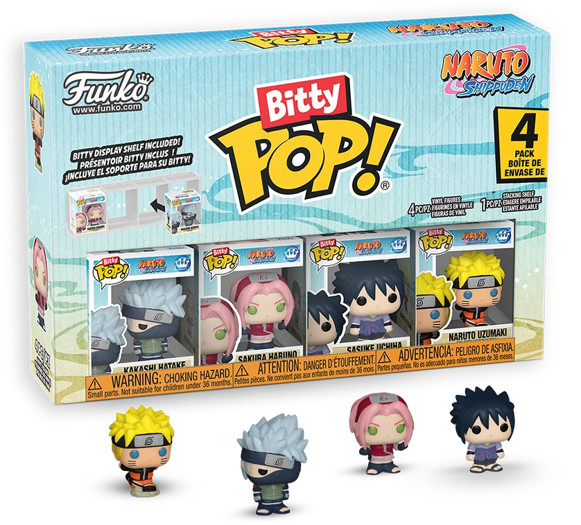 FUNKO Bitty POP! Figūrėlių rinkinys: Naruto, ~2.3 cm (4 vnt.) aprašymas - Prekės nuotrauka