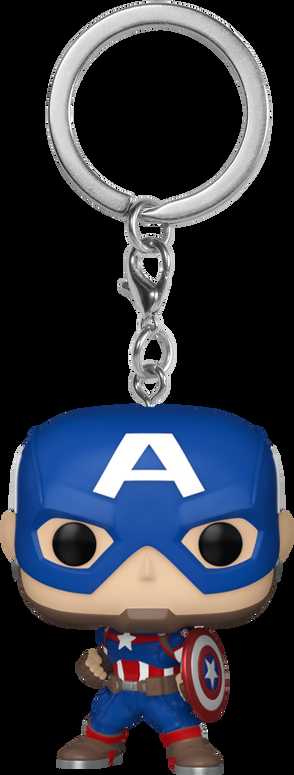 FUNKO POP! Raktų pakabutis: Marvel - Kapitonas Amerika, 10 cm