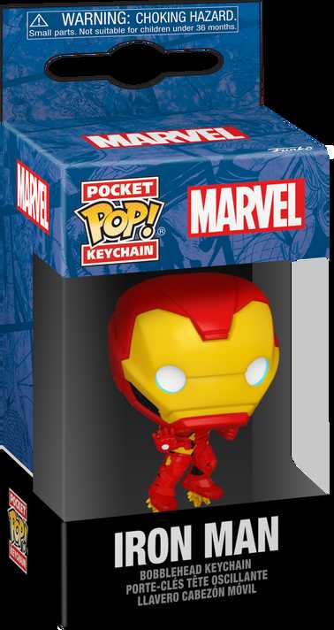 FUNKO POP! Raktų pakabutis: Marvel - Iron Man, 10 cm
