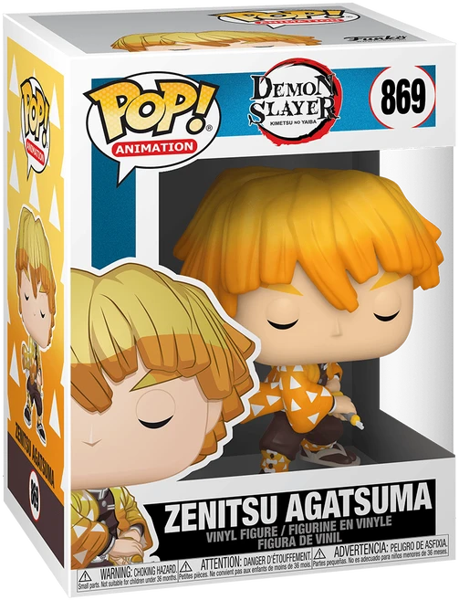 FUNKO POP! Vinilinė figūrėlė: Demon Slayer - Zenitsu Agatsuma, 9 cm