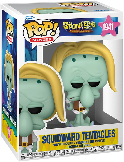 FUNKO POP! Vinilinė figūrėlė: Kempiniukas Plačiakelnis - Kalmaras Čiuptuvas, 9 cm