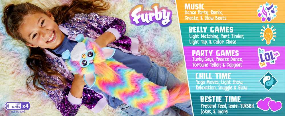 Interaktyvus žaislas Furby DJ Rainbow
