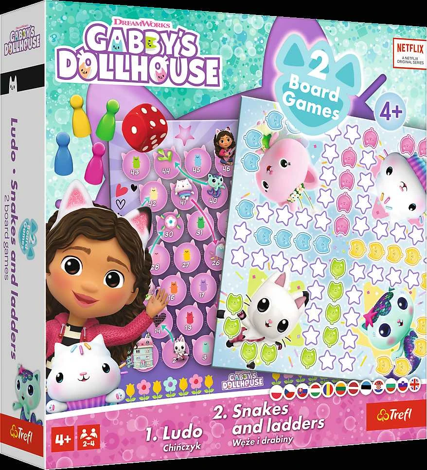 Gabby's Dollhouse GABBY´S DOLLHOUSE TREFL Stalo žaidimas 2 in 1