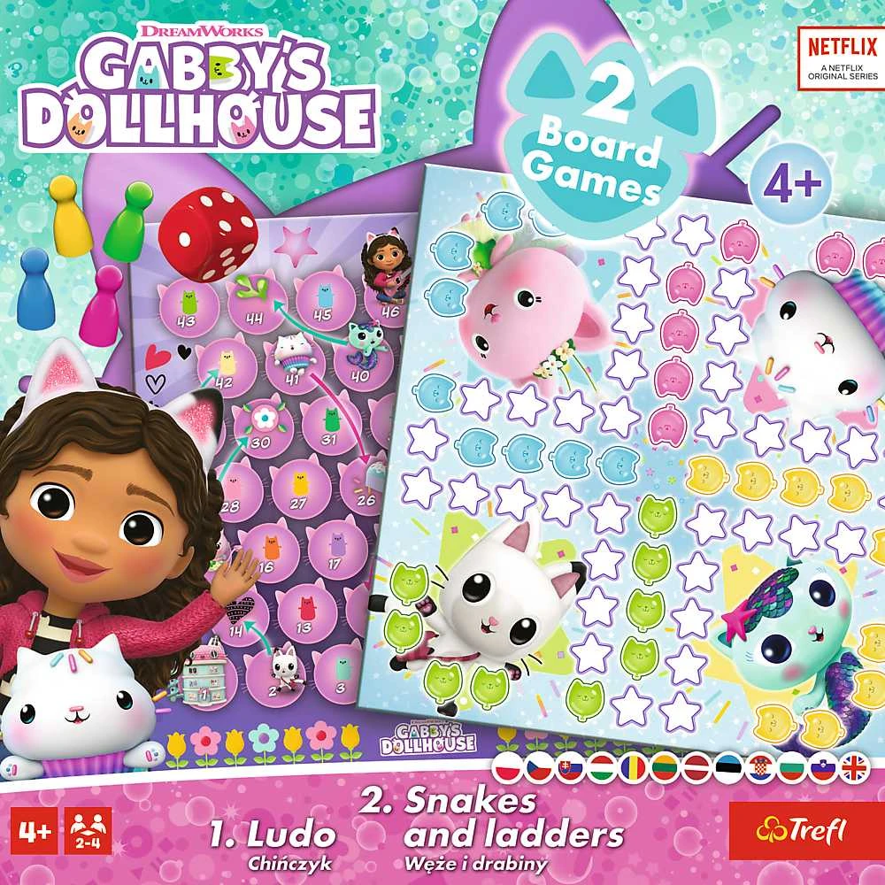 Gabby's Dollhouse GABBY´S DOLLHOUSE TREFL Stalo žaidimas 2 in 1