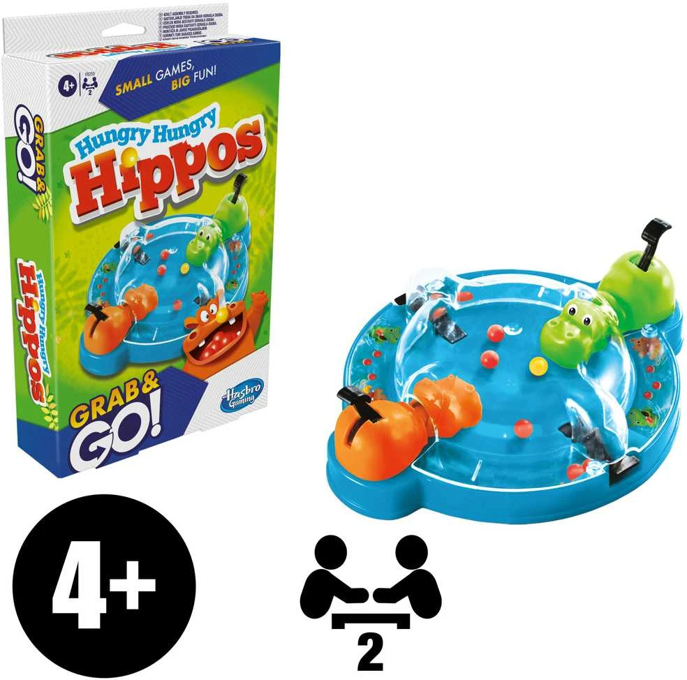 HASBRO GAMING „Grab&Go“ kelioninis žaidimas „Alkani begemotai“